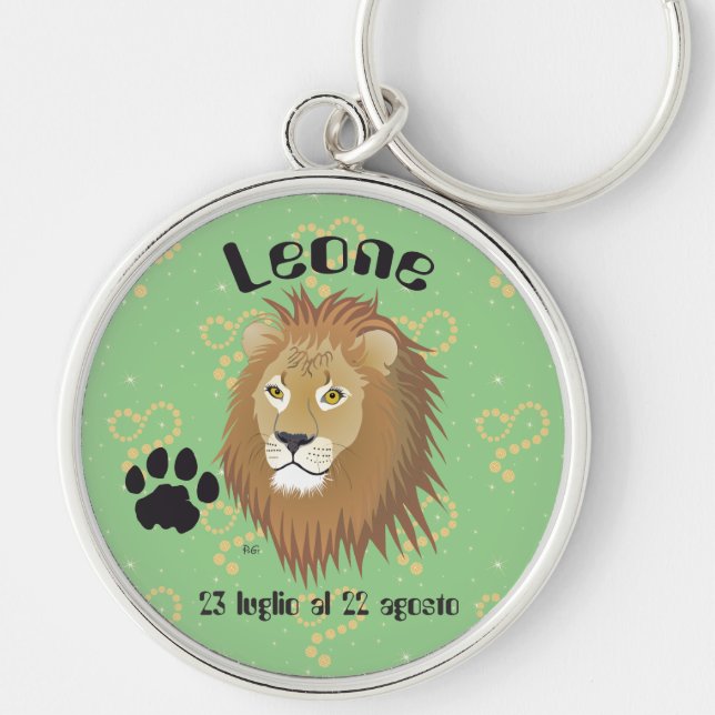Leone 23 luglio al 22 agosto Portachiavi Key Ring (Front)
