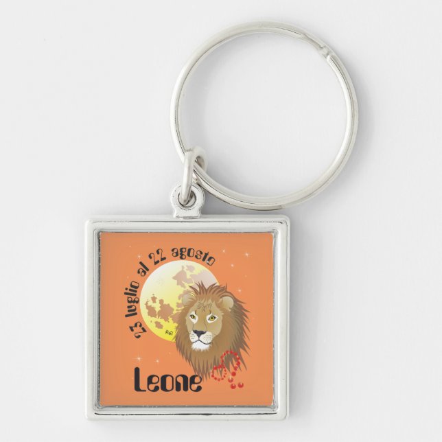 Leone 23 luglio al 22 agosto Portachiavi Key Ring (Front)