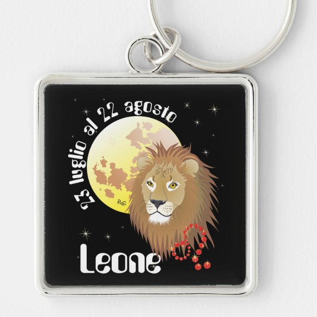 Leone 23 luglio al 22 agosto Portachiavi Key Ring (Front)