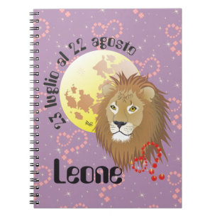 Leone 23 luglio al 22 agosto Taccuino Notebook