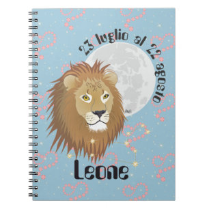 Leone 23 luglio al 22 agosto Taccuino Notebook