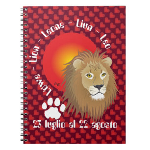 Leone 23 luglio al 22 agosto Taccuino Notebook