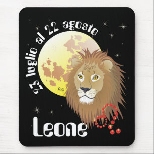 Leone 23 luglio al 22 agosto tappetini on mouse mat