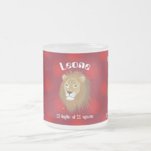Leone 23 luglio al 22 agosto Tazze Frosted Glass Coffee Mug