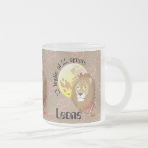 Leone 23 luglio al 22 agosto Tazze Frosted Glass Coffee Mug
