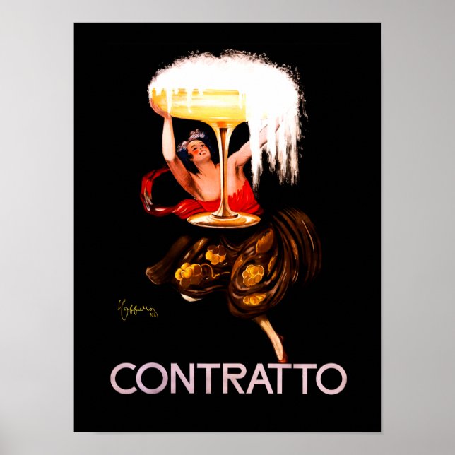 Leonetto Cappiello 1920s French Poster "Contratto" (Front)