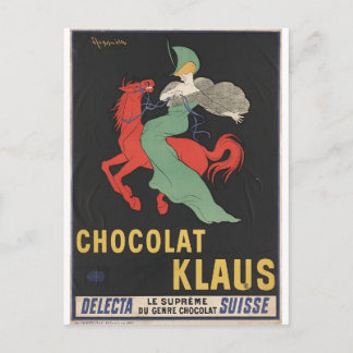 Leonetto Cappiello : Chocolat Klaus 1903 Postcard