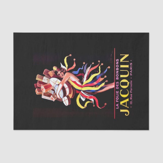 Leonetto Cappiello Jacquin Bonbon Advertising Tissue Paper (Front)