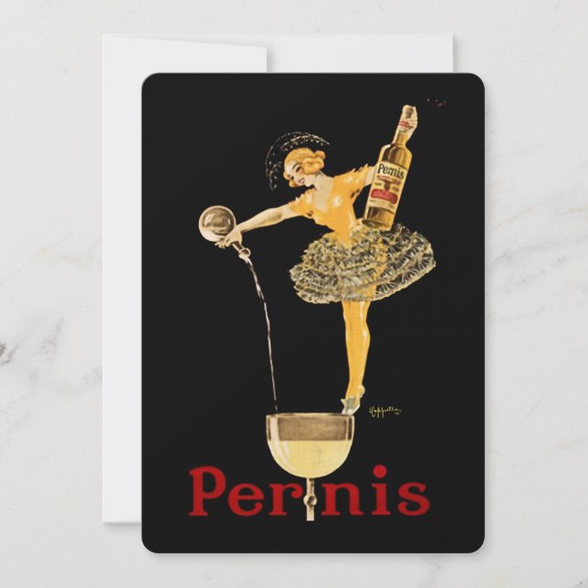 Leonetto Cappiello Pernis Wine Advertising Poster Invitation (Front)