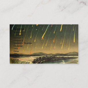 Leonid Meteor Storm Painting from 1883 Business Card