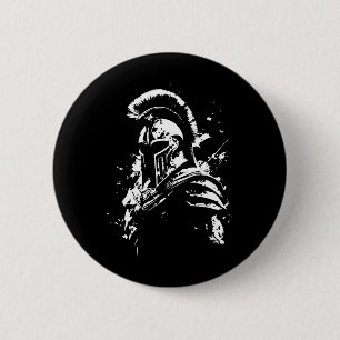 Leonidas Spartan Helmet Gym Sparta Workout Greek W 6 Cm Round Badge
