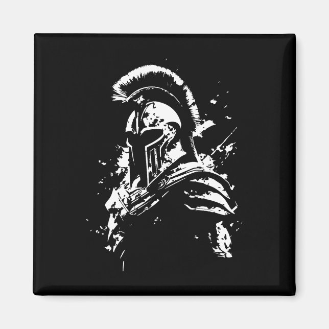 Leonidas Spartan Helmet Gym Sparta Workout Greek W Magnet (Front)