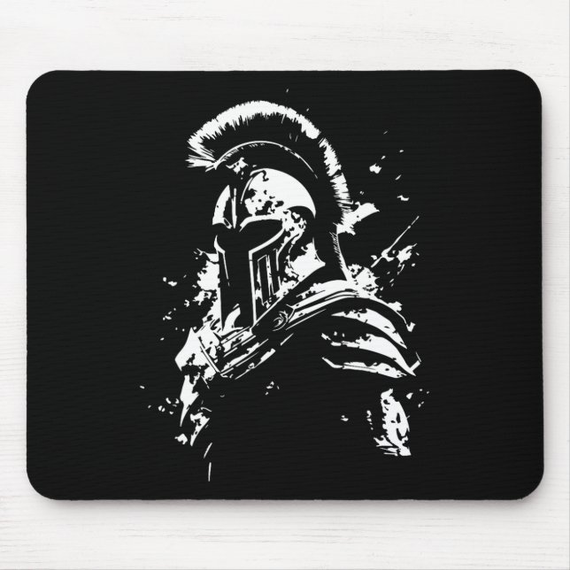 Leonidas Spartan Helmet Gym Sparta Workout Greek W Mouse Mat (Front)