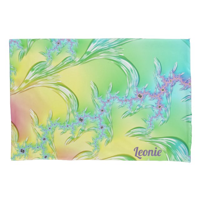 LEONIE~ Original Fractal Design ~ Pastel Icicles ~ Pillowcase (Front)