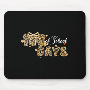 Leopard 100 Days Of School Funny Kids Teachers Gir Mouse Mat