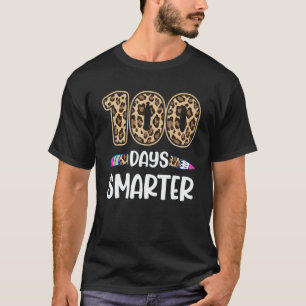 Leopard 100 Days of Smarter 100th Day of School Te T-Shirt