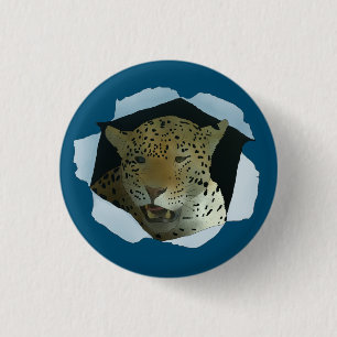 Leopard 3 cm round badge