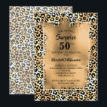 Leopard 50th Birthday Party Invitation<br><div class="desc">Elegant leopard print is overlaid with gold faux foil and your birthday party details in chic lettering for ANY AGE birthday. COORDINATING items available in our store.</div>