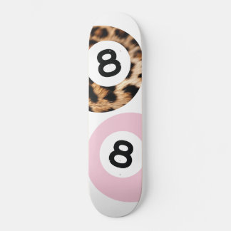 Leopard 8 Ball Chic Aesthetic Skateboard Wall Art
