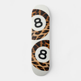 Leopard 8 Ball Chic Aesthetic Skateboard Wall Art
