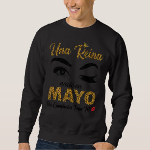 Leopard A Queen Was Born In May Happy Birthday To Sweatshirt