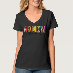 Leopard Admin Squad Last Day Of School Teacher Li T-Shirt
