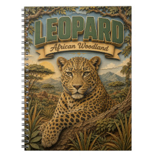Leopard African Woodland POPCUT Notebook