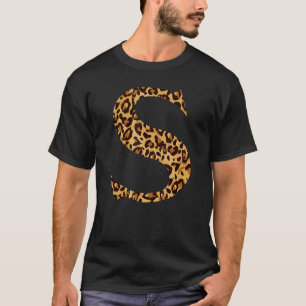 Leopard Alphabet S   School Teachers Students Kids T-Shirt