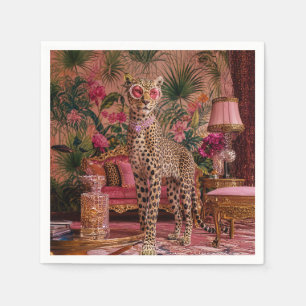 Leopard Among the Ferns Napkin