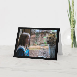 Leopard and Child Portrait Card