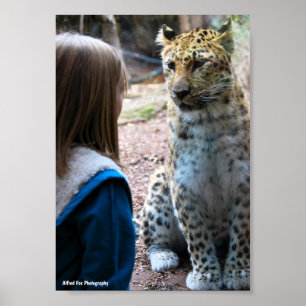 Leopard and Child Poster