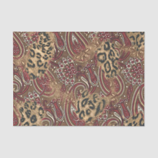 Leopard and Paisley Pattern Print Tissue Paper