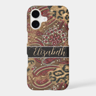 Leopard and Paisley Pattern Print to Personalise