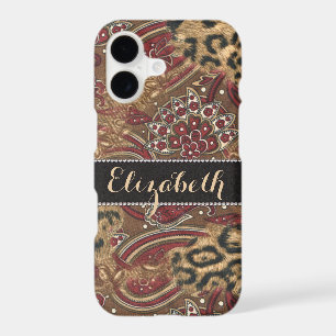 Leopard and Paisley Print Personalised