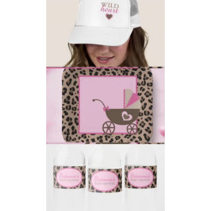 Leopard and Pink Hearts Party Tissue Paper