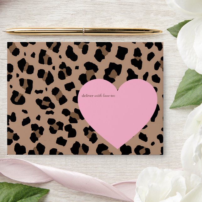 Leopard and Pink Party Envelopes (Leopard and pink envelopes)