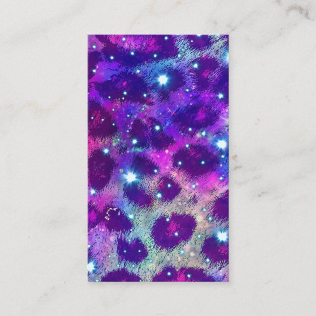 Leopard and Space Design Business Card (Front)