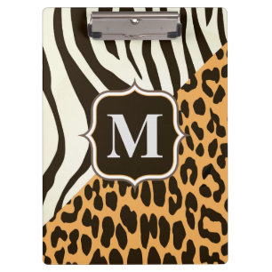 Leopard and Zebra Clipboard