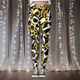 Leopard and Zebra Fur Print Pattern  Leggings