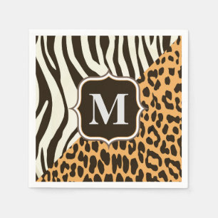 Leopard and Zebra Napkin