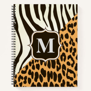 Leopard and Zebra Notebook