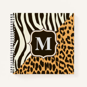 Leopard and Zebra Notebook
