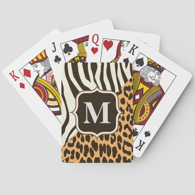 Leopard and Zebra Playing Cards (Back)
