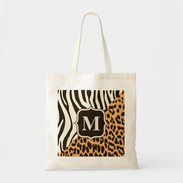 Leopard and Zebra Tote Bag (Front)