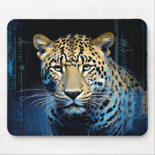 Leopard Animal Art Decor Paint Mosaic Mouse Mat