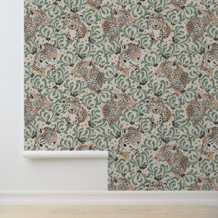 Leopard Animal Beige Modern Wallpaper