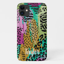 Leopard Animal Colourful Print Personalised Name
