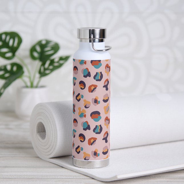 Leopard Animal Pink Modern Water Bottle (Yoga)