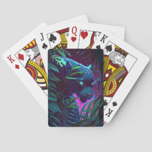 Leopard Animal Portrait Painting Wildlife Outdoors Playing Cards