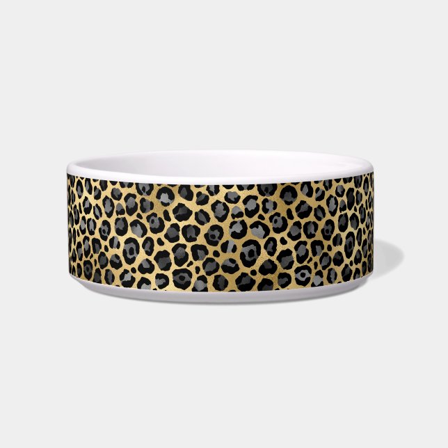 LEOPARD ANIMAL PRINT 2 THEME PET BOWL (Front)